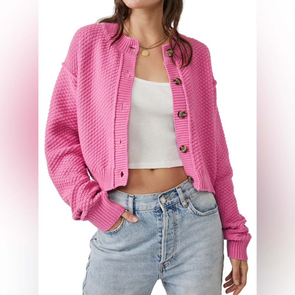SOLD Free People Lila Cardi in Pink size small